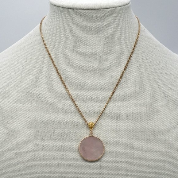 MyBeadEmporium Jewelry - Genuine Rose Quartz stone with  link chain.